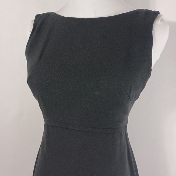 Vintage 50s Stanton JR Petite Women's Black Mini Dress Union Made size 7 Formal - Picture 4 of 13